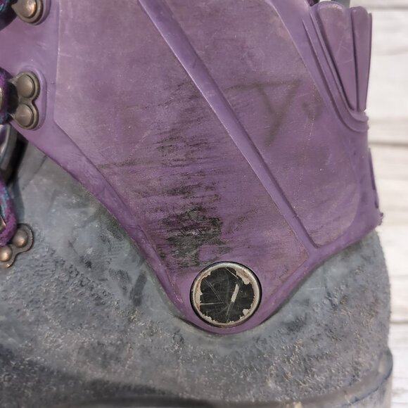 Scarpa Women’s Purple Suede Leather Hiking Mountaineering Boots Vibram Sole - Picture 6 of 10